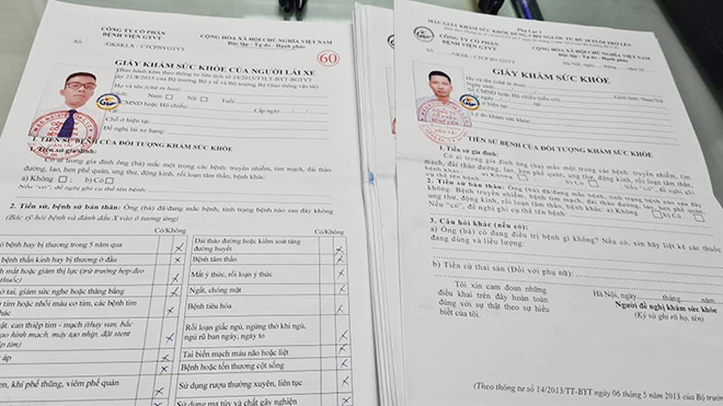 Sao y giấy khám sức khỏe
